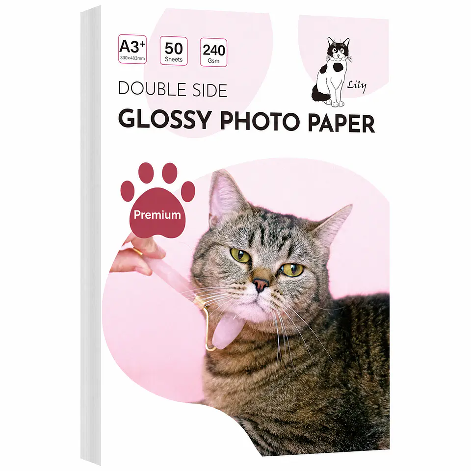  Papel Fotográfico Doble Cara Glossy A3+ 240gr 50 Hojas 1