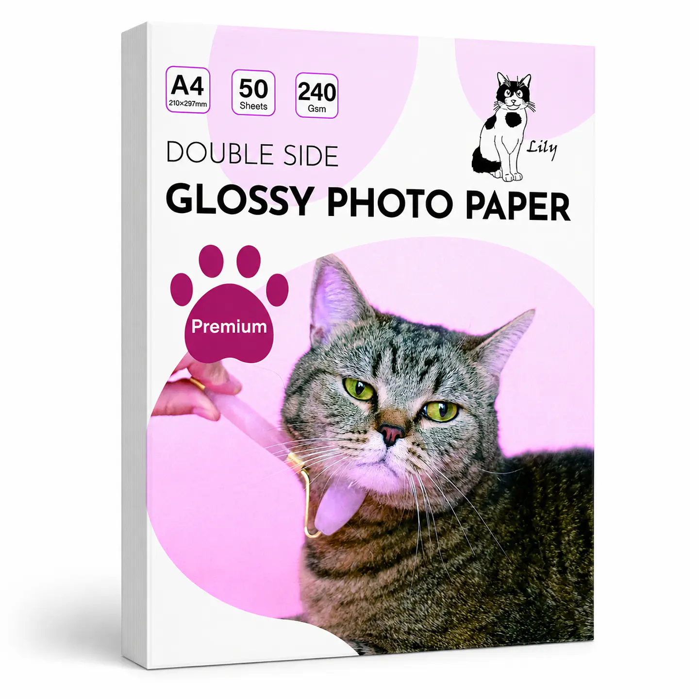  Papel Fotográfico Doble Cara Glossy A4 240gr 50 HOJAS 1