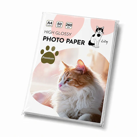  Papel Fotográfico Glossy A4 260gr 50 hojas 