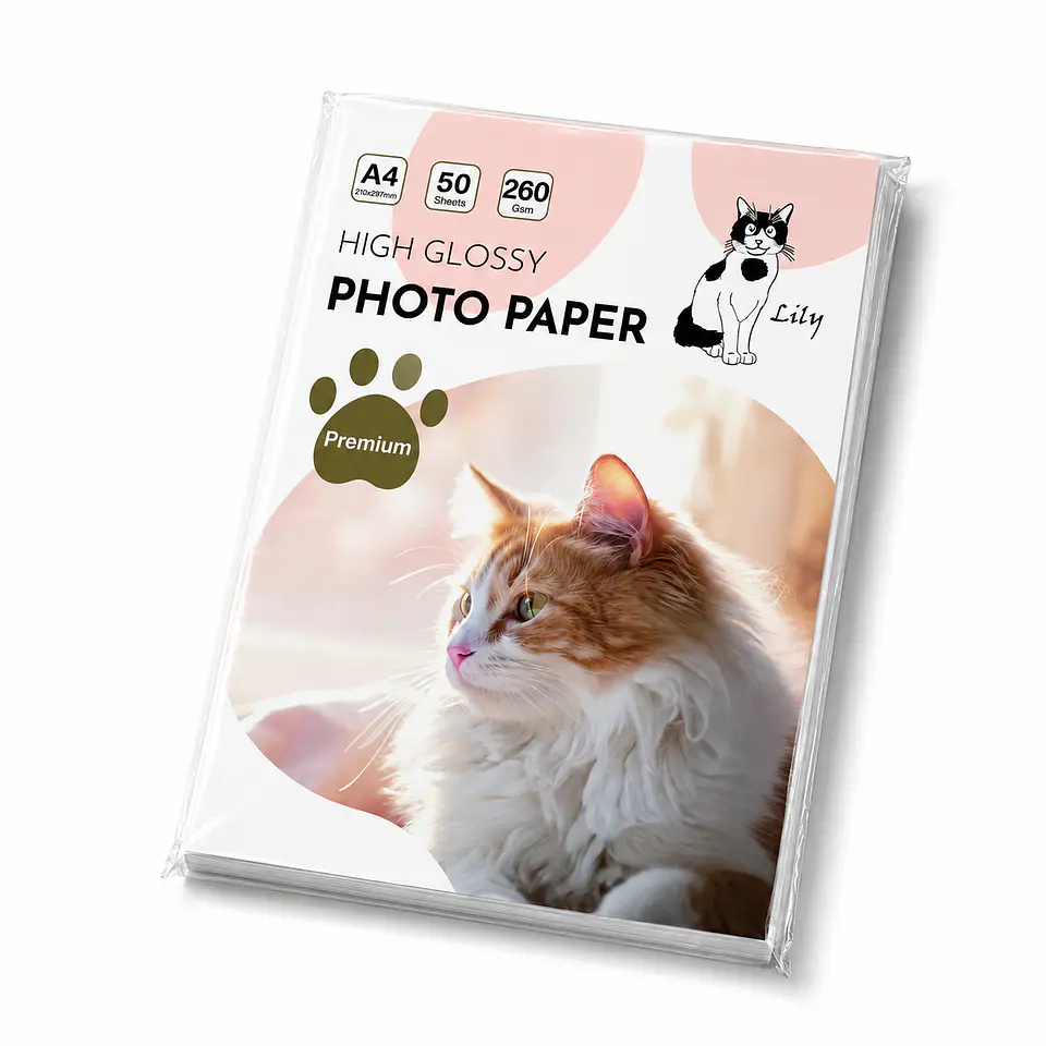  Papel Fotográfico Glossy A4 260gr 50 hojas  1