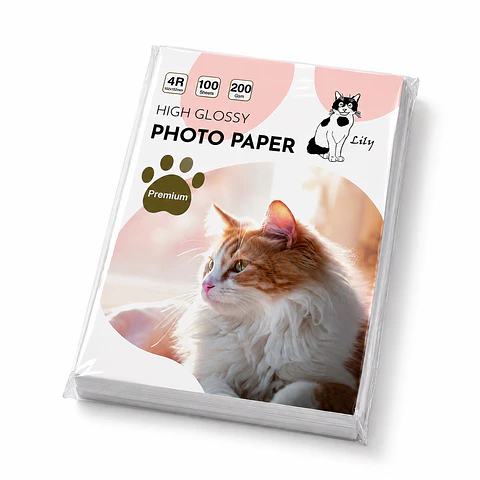 Papel Fotográfico Glossy 4R 200gr 100 Hojas