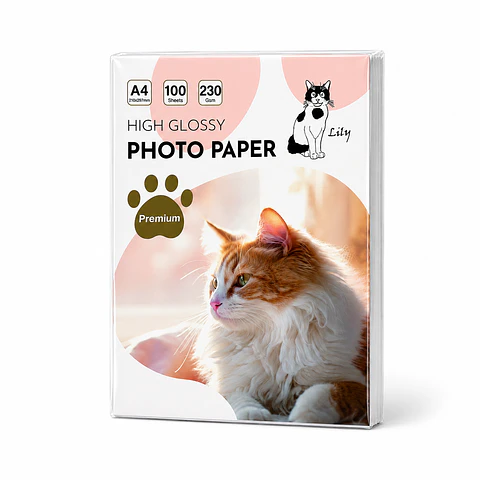  Papel Fotográfico Glossy A4 230gr 100 Hojas