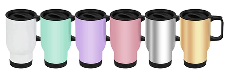 MUG SUBLIMACIÓN TÉRMICO  CON TAPA 410ML