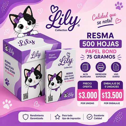 RESMA PH CARTA 75 GRAMOS 500 HOJAS