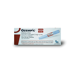 Ozempic Semaglutida 2mg/1.5ml Inyectable 1 Dispositivo 6 Agujas