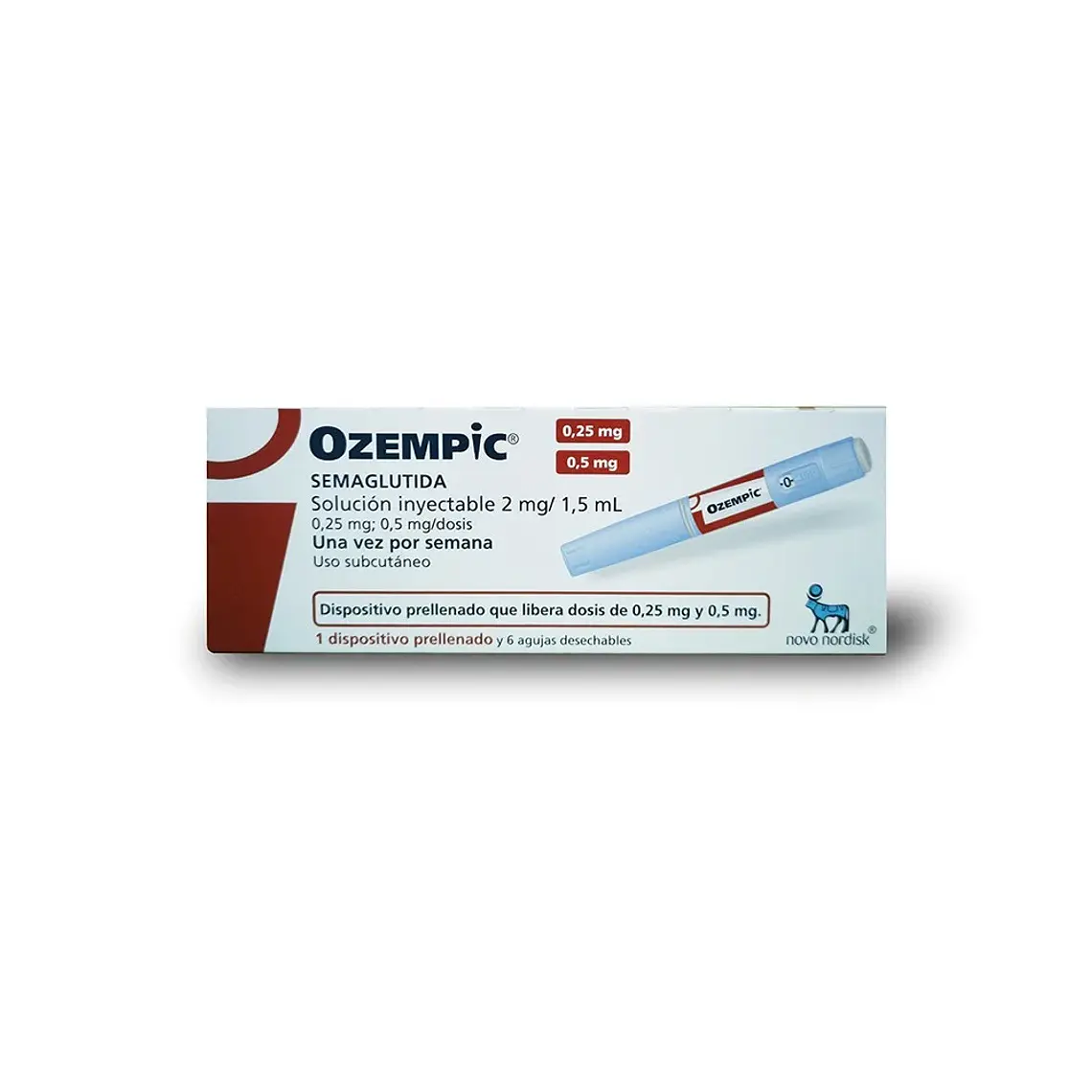 Ozempic Semaglutida 2 mg / 1.5 ml Inyectable 1 Dispositivo 6 agujas. 1
