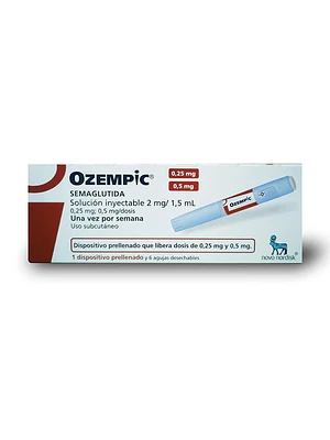 Ozempic Semaglutida 2 mg / 1.5 ml Inyectable 1 Dispositivo 6 agujas.