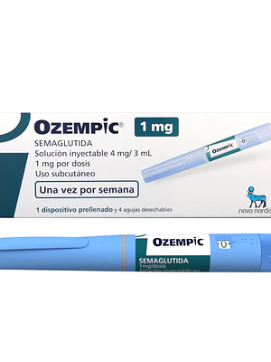 Ozempic Semaglutida 4 mg /3 ml Inyectable 1 Dispositivo 4 Agujas.