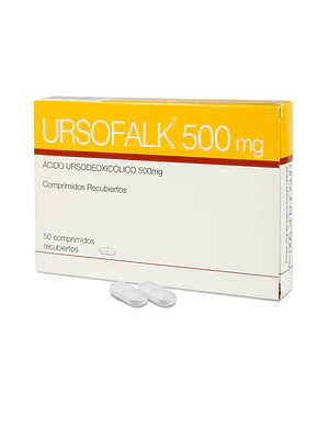 Ursofalk Ácido Ursodesoxicólico 500 mg 50 Comprimidos recubiertos.