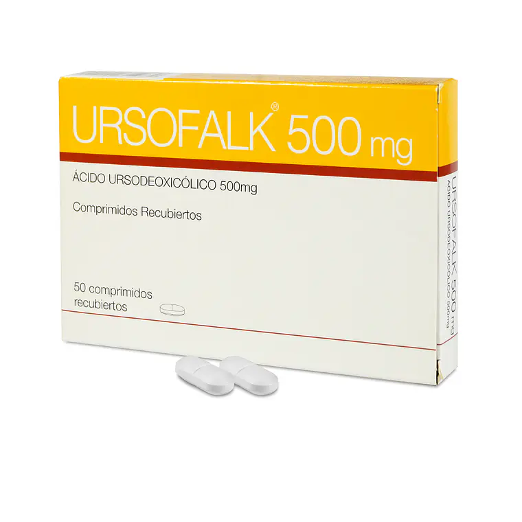 Ursofalk Ácido Ursodesoxicólico 500 mg 50 Comprimidos recubiertos. 1