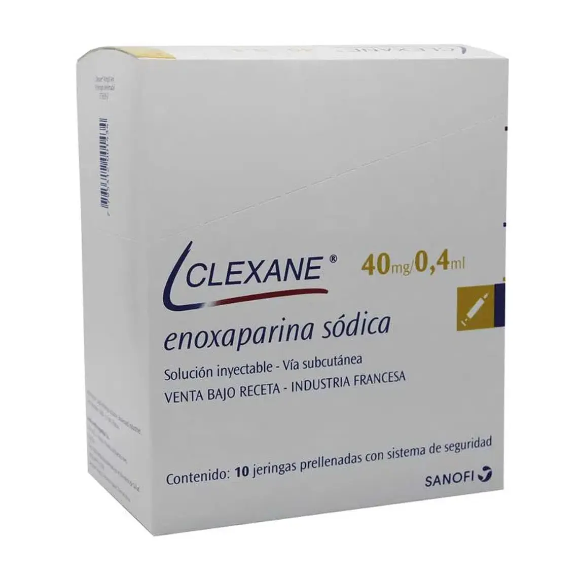 Clexane Enoxaparina 40 mg/ 0,4 ml Solución inyectable 10 Jeringas prellenadas. 1