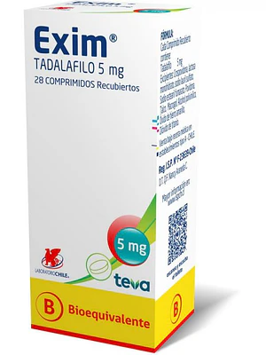 Exim (B) Tadalafilo 28 Comprimidos recubiertos.