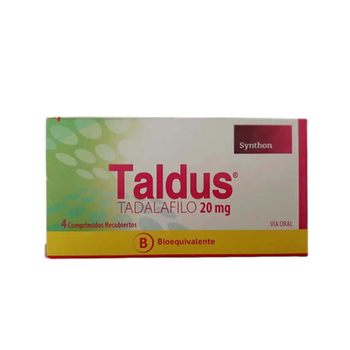 Taldus (B) Tadalafilo 20 mg 4 Comprimidos recubiertos. 1
