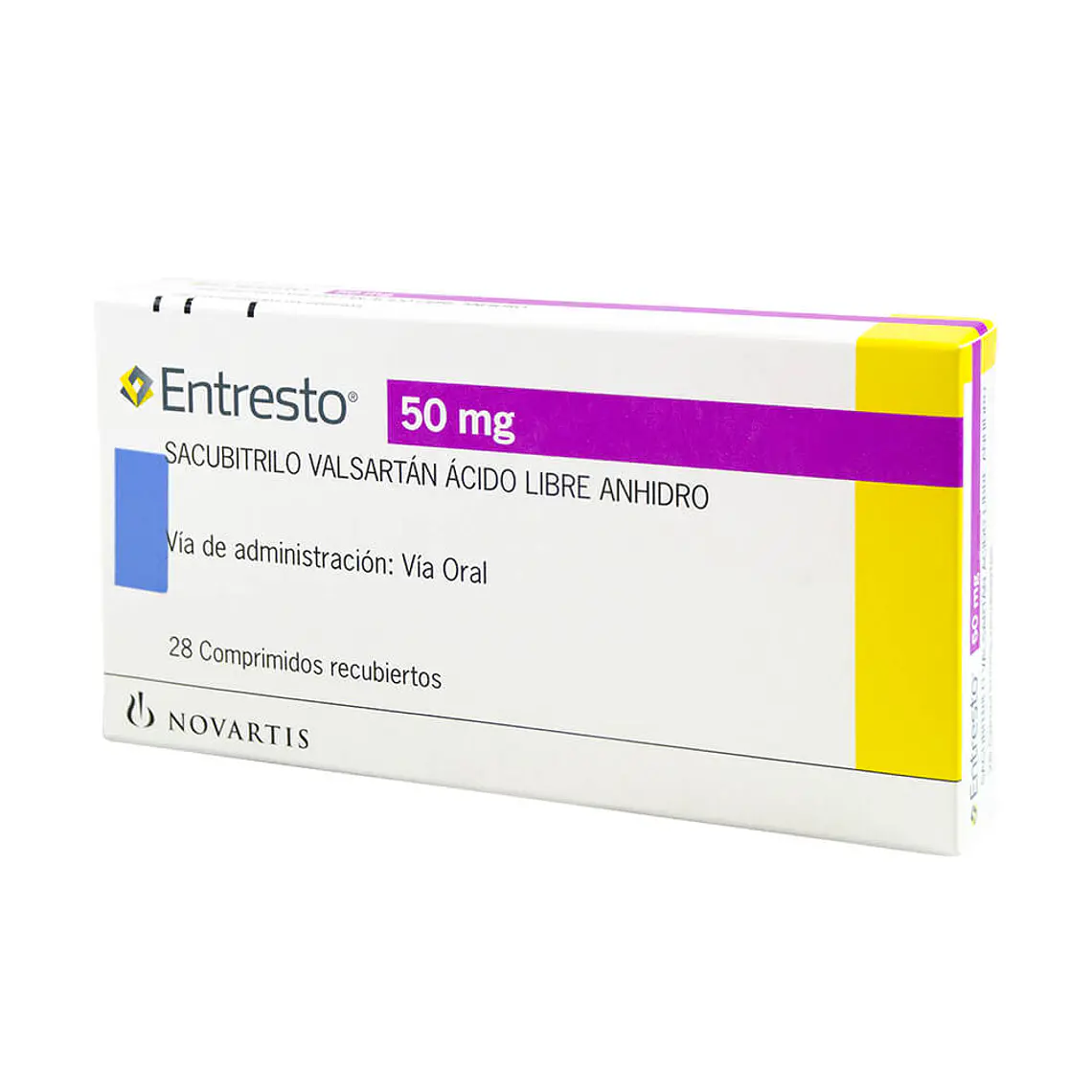 Entresto Sacubitrilo Valsartán 50 mg 28 Comprimidos recubiertos. 1