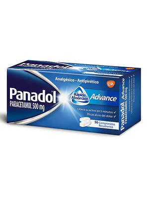 Panadol Advance Paracetamol 500 mg 48 Comprimidos recubiertos.