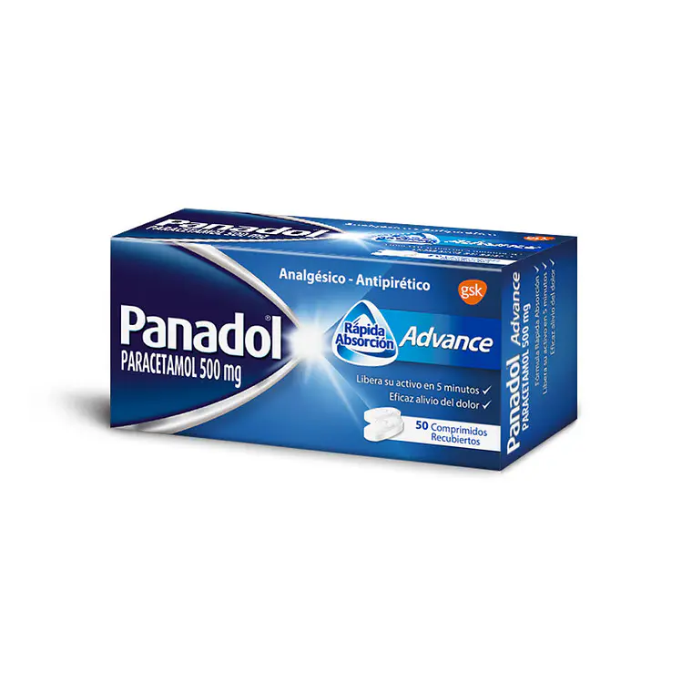 Panadol Advance Paracetamol 500 mg 48 Comprimidos recubiertos. 1