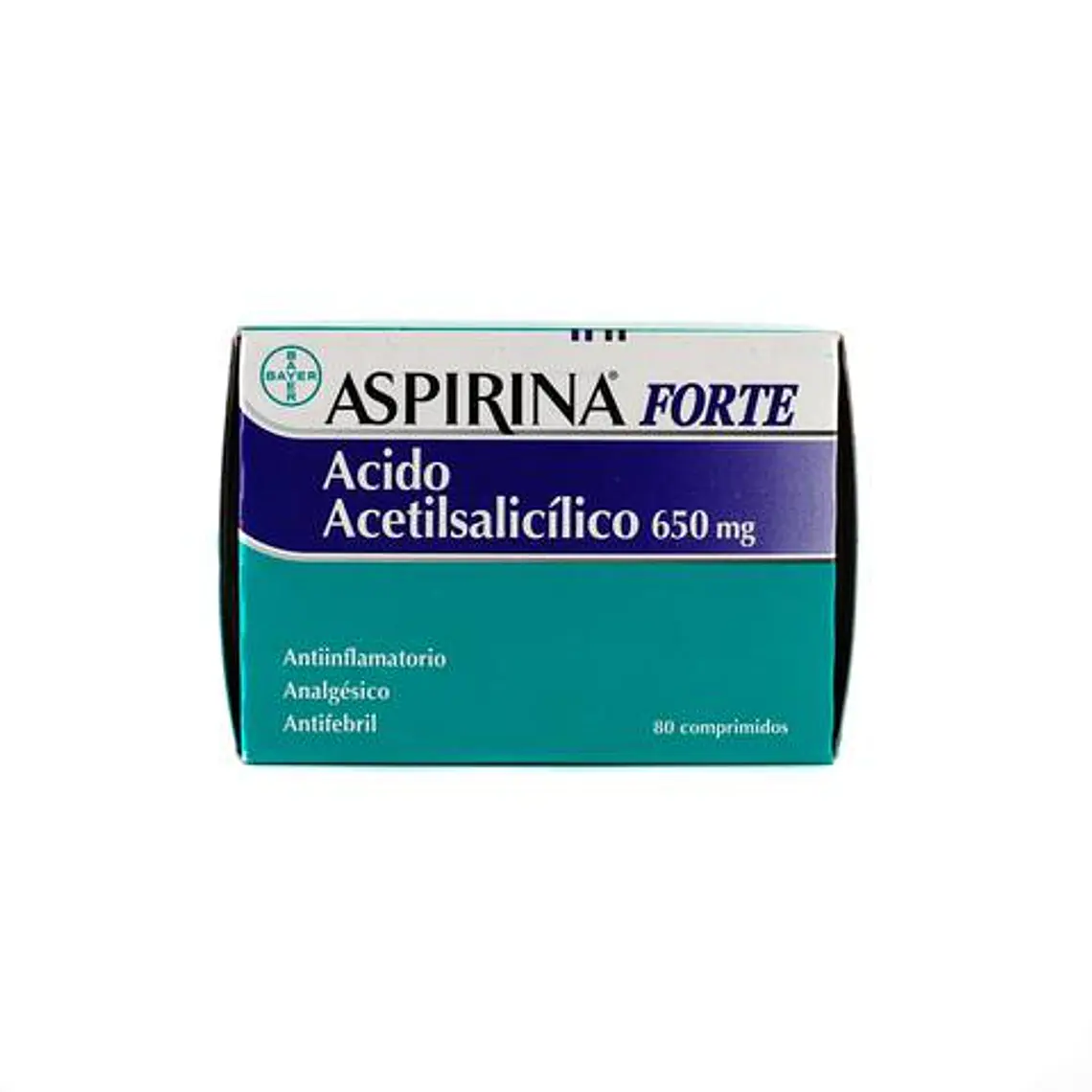 Aspirina Forte 650 mg  80 Comprimidos. 1