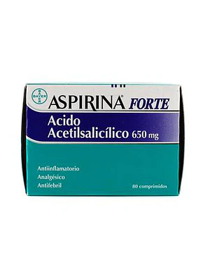 Aspirina Forte 650 mg  80 Comprimidos.