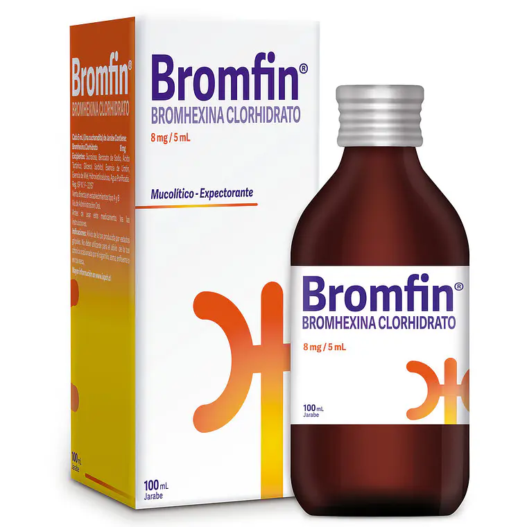 Bromfin  Bromhexina 8 mg/5 ml Jarabe 100 ml. 1