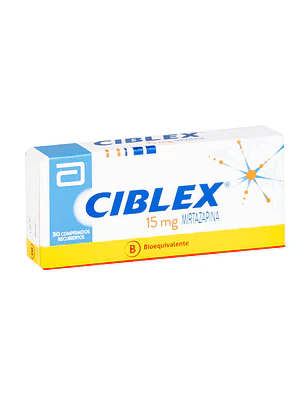Ciblex (B) Mirtazapina 15 mg 30 Comprimidos recubiertos.