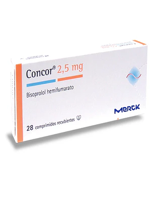 Concor Bisoprolol 2,5 mg 28 Comprimidos recubiertos.