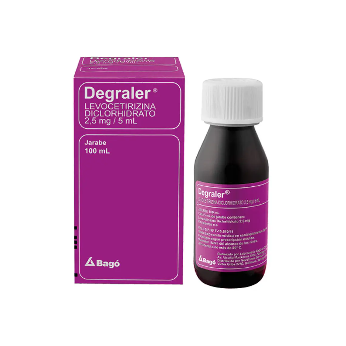 Degraler Levocetirizina 2,5 mg/5 ml Jarabe 100 ml. 1