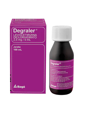 Degraler Levocetirizina 2,5 mg/5 ml Jarabe 100 ml.