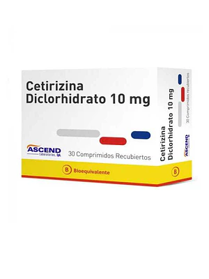Cetirizina (B) 10 mg 30 Comprimidos recubiertos.