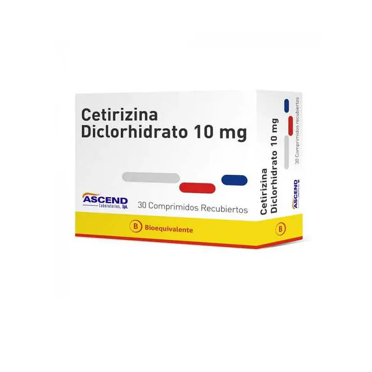 Cetirizina (B) 10 mg 30 Comprimidos recubiertos. 1