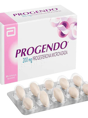 Progendo Progesterona  200 mg 30 Cápsulas blandas.