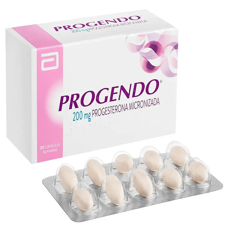 Progendo Progesterona  200 mg 30 Cápsulas blandas. 1