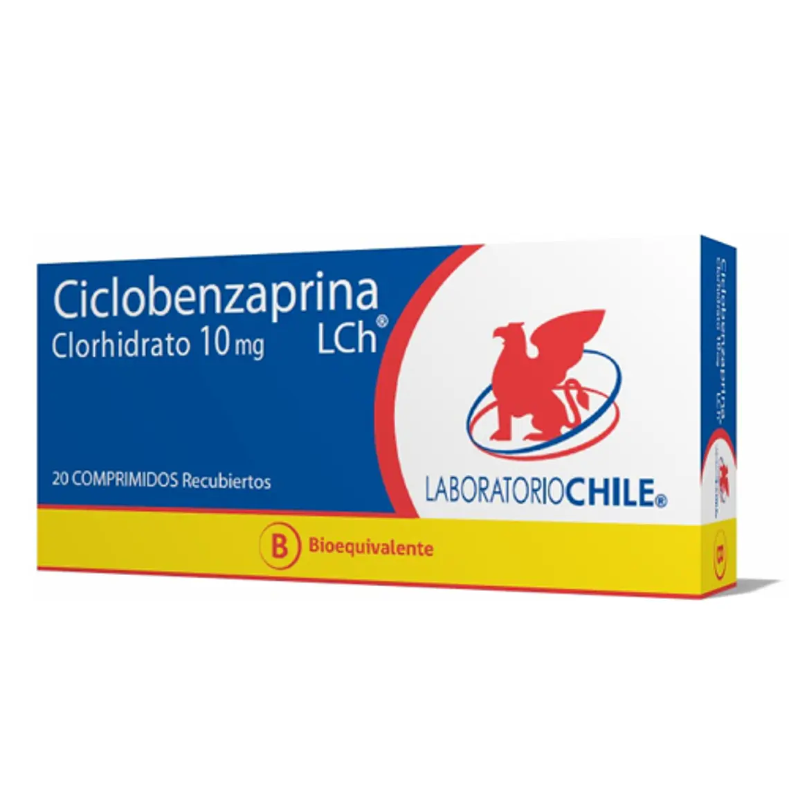 Ciclobenzaprina (B) 10 mg  20 Comprimidos recubiertos. 1