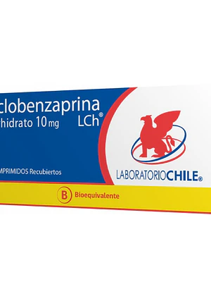 Ciclobenzaprina (B) 10 mg  20 Comprimidos recubiertos.