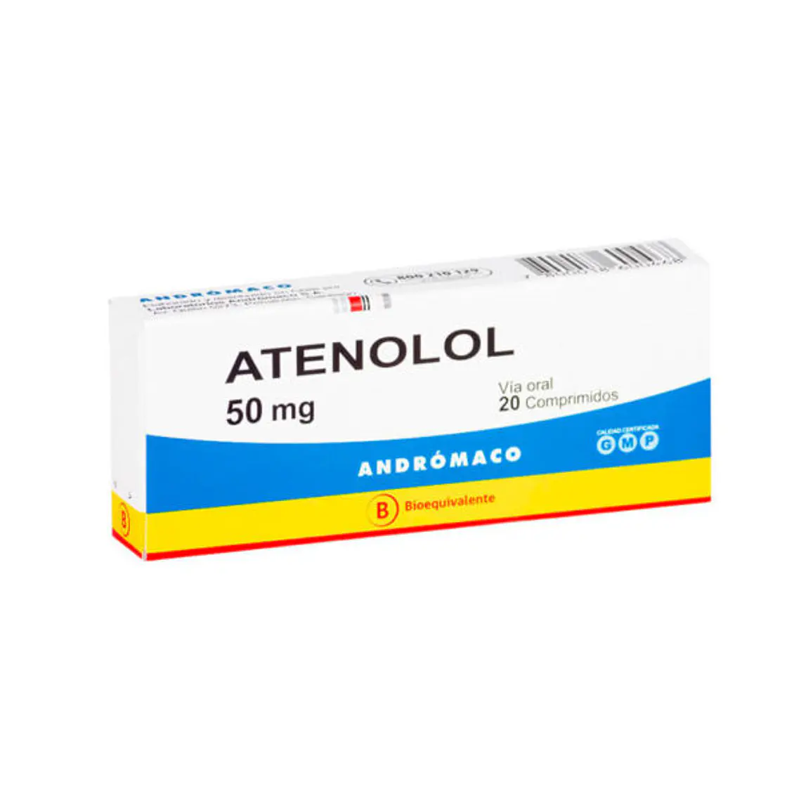 Atenolol (B) 50 mg 20 Comprimidos. 1