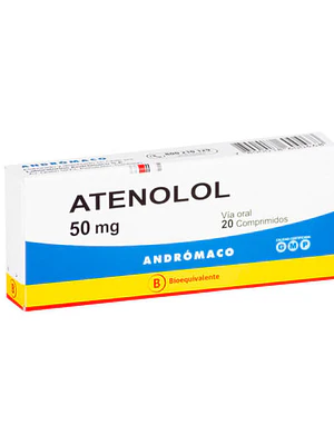 Atenolol (B) 50 mg 20 Comprimidos.
