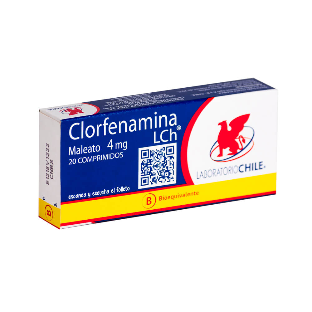 Clorfenamina 4 mg x 20 comprimidos ( BE )