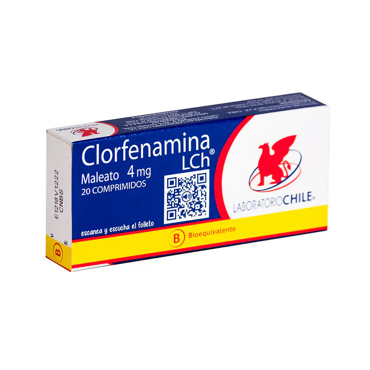 Clorfenamina Maleato (B) 4 mg 20 Comprimidos. 1