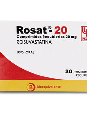Rosat (B) Rosuvastatina 20 mg 30 Comprimidos recubiertos.