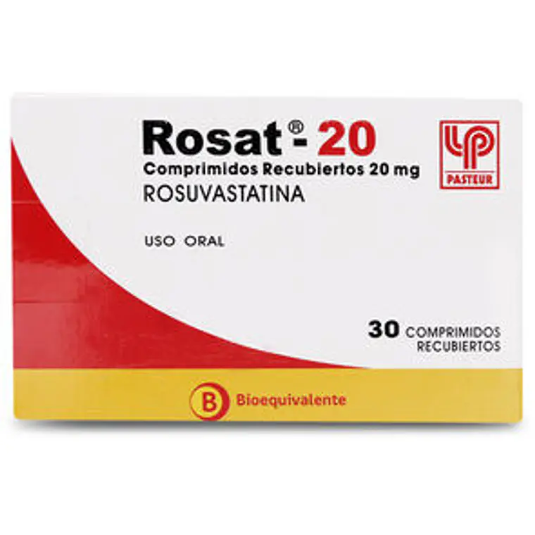 Rosat (B) Rosuvastatina 20 mg 30 Comprimidos recubiertos. 1