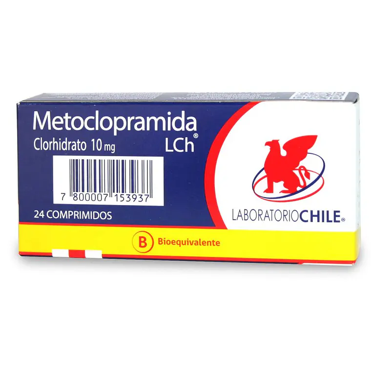 Metoclopramida (B) 10 mg 24 Comprimidos. 1