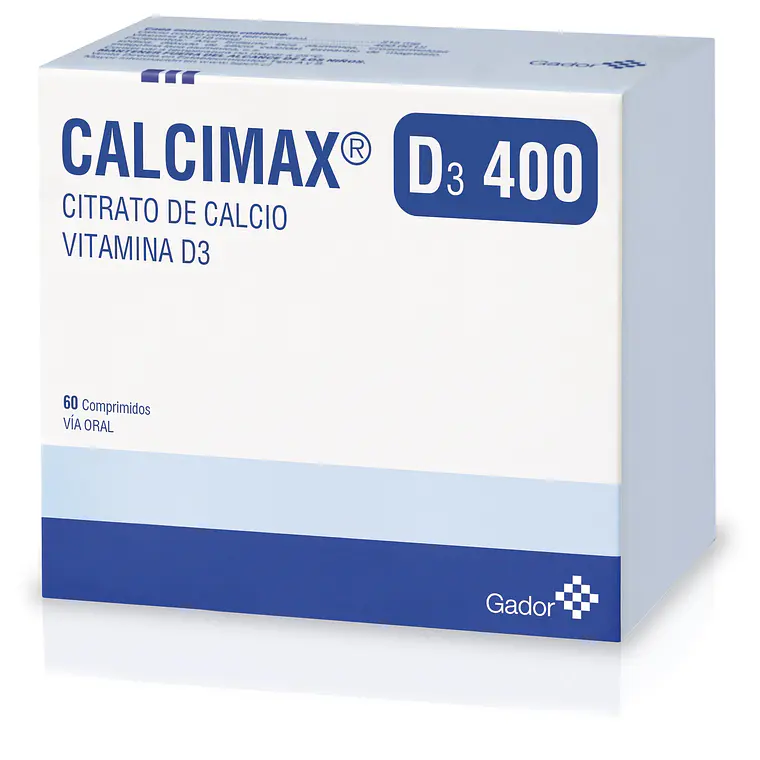 Calcimax D3 400 Citrato de calcio 60 Comprimidos. 1