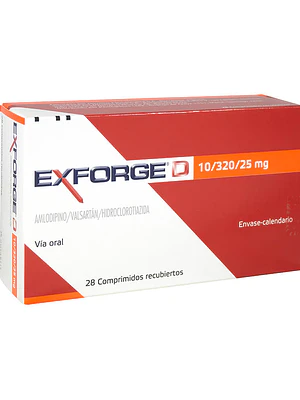 Exforge D  10/ 320 / 25 mg 28 Comprimidos recubiertos.