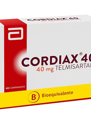 Cordiax 40 (B) Telmisartán 40mg  40 Comprimidos.