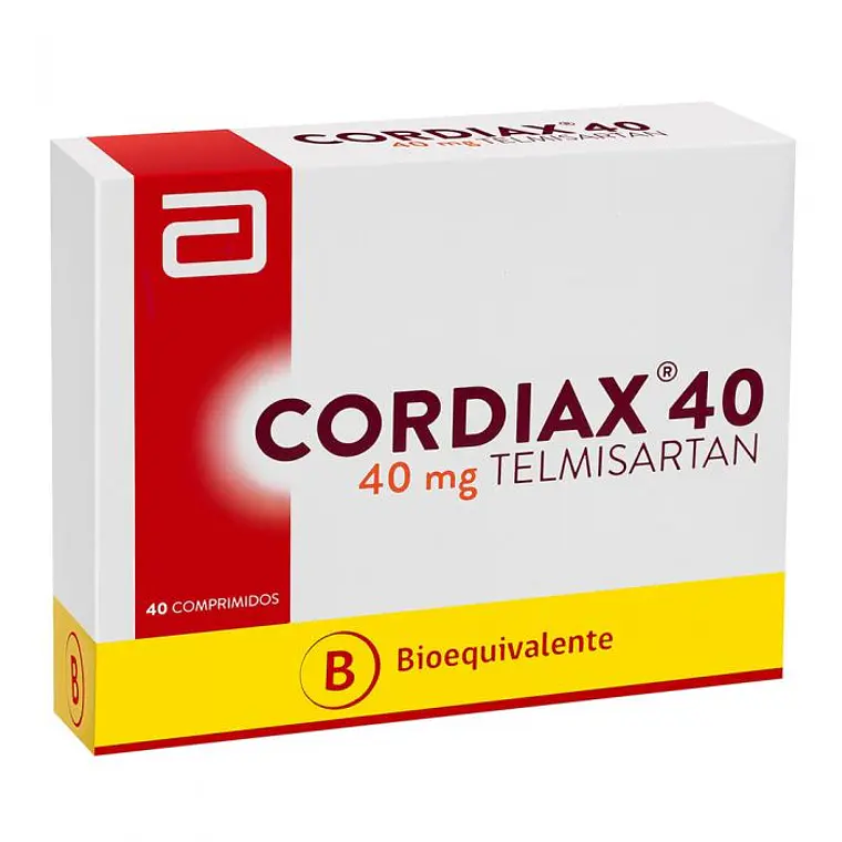 Cordiax 40 (B) Telmisartán 40mg  40 Comprimidos. 1