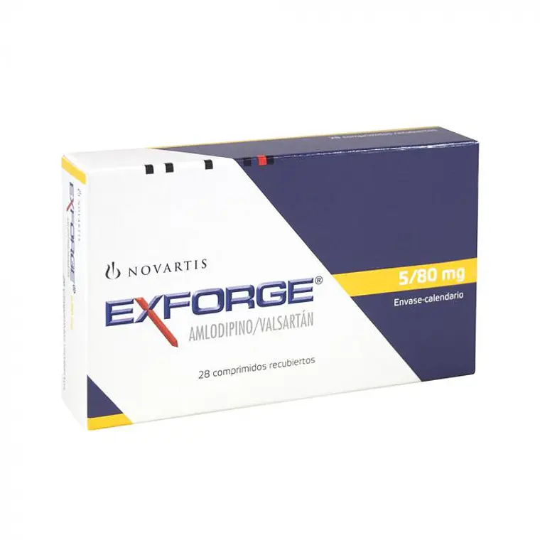 Exforge 5/80 mg Amlodipino Valsartán 28 Comprimidos recubiertos. 1