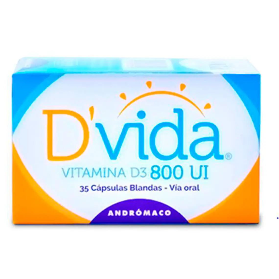D'vida Vitamina D3 800UI 35 Cápsulas blandas. 1