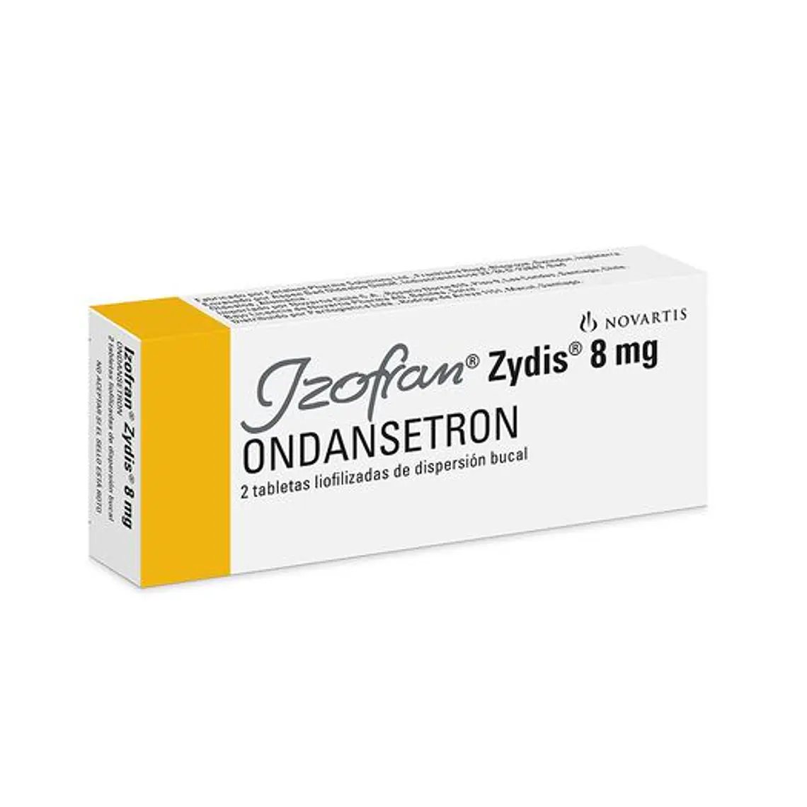 Izofran Zydis Ondansetrón 8 mg 2 Tabletas bucodispersables. 1