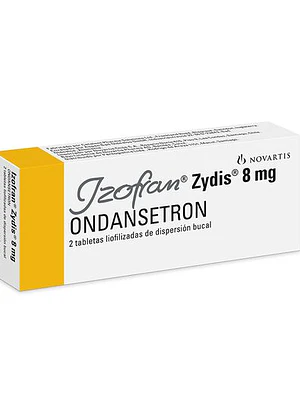 Izofran Zydis Ondansetrón 8 mg 2 Tabletas bucodispersables.
