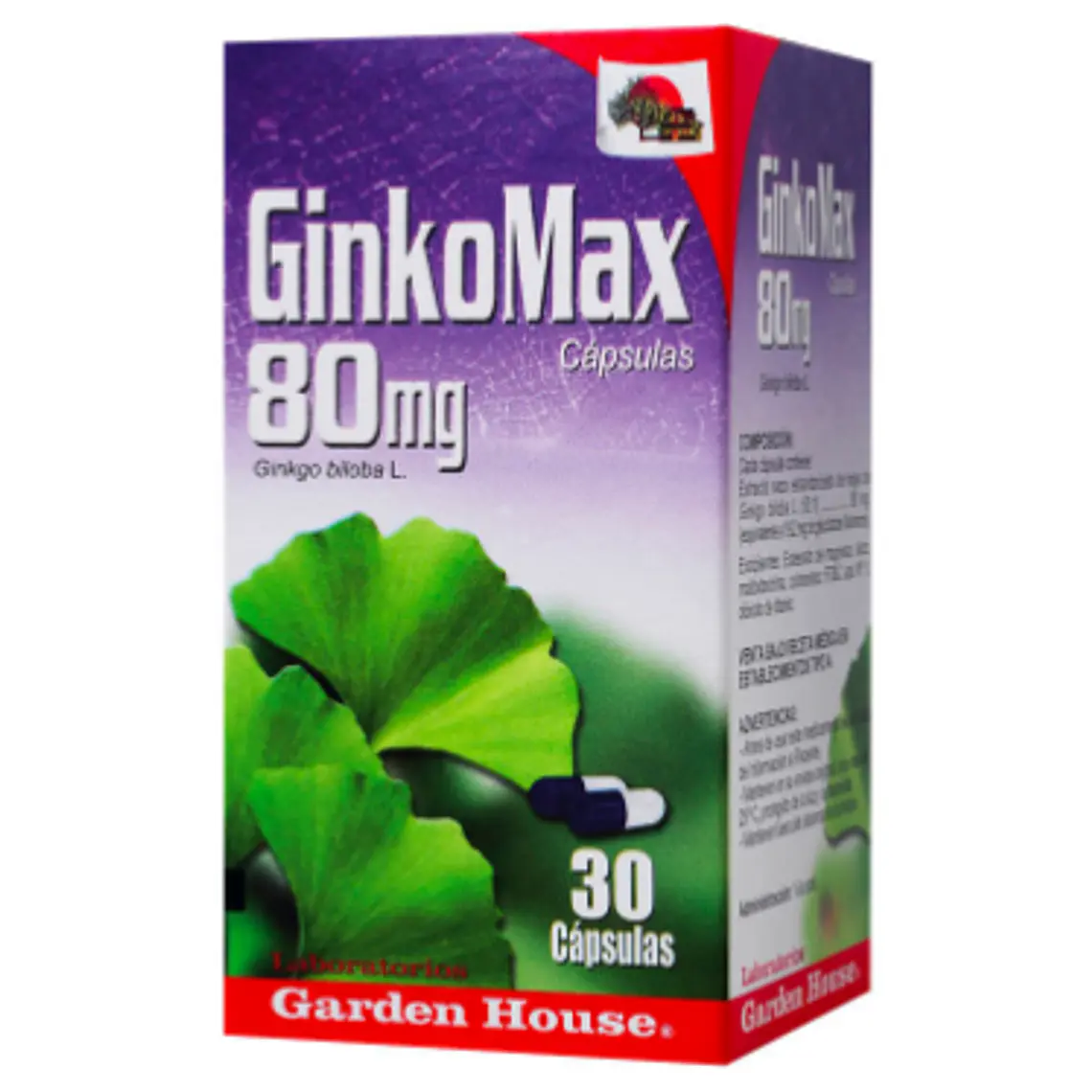 Ginkomax Ginko Biloba 80 mg 30 Cápsulas. Garden House 1