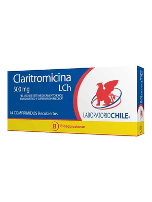 Claritromicina (B) 500 mg 14 Comprimidos recubiertos.
